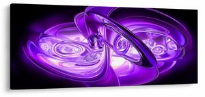 Slika ljubičastih fraktala (120x50 cm)