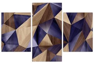 Slika - 3D leseni trikotniki (90x60 cm)