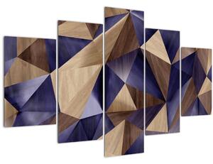 Slika - 3D leseni trikotniki (150x105 cm)