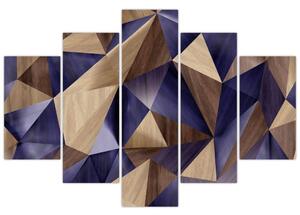 Slika - 3D leseni trikotniki (150x105 cm)