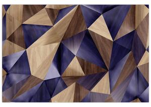 Slika - 3D leseni trikotniki (90x60 cm)