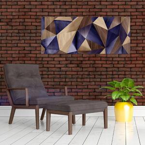 Slika - 3D leseni trikotniki (120x50 cm)