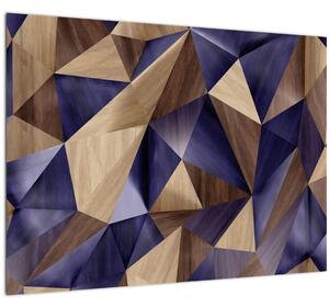 Slika - 3D leseni trikotniki (70x50 cm)