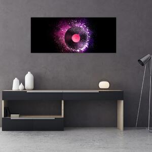 Slika - Vinilna plošča v roza-vijolični barvi (120x50 cm)