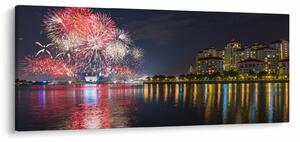 Slika vatrometa u Singapuru (120x50 cm)