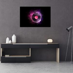 Slika - Vinilna plošča v roza-vijolični barvi (90x60 cm)