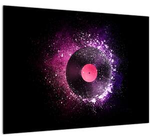 Slika - Vinilna plošča v roza-vijolični barvi (70x50 cm)