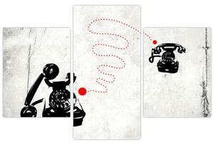 Slika - Telefonska risba v slogu Banksyja (90x60 cm)