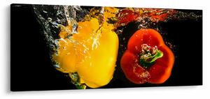 Slika - paprike u vodi (120x50 cm)