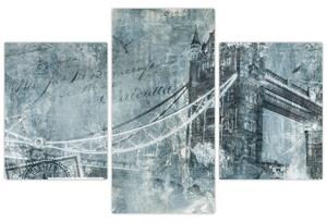 Slika - Tower Bridge v hladnih tonih (90x60 cm)