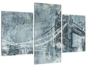 Slika - Tower Bridge v hladnih tonih (90x60 cm)