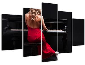Slika ženske, ki igra klavir (150x105 cm)