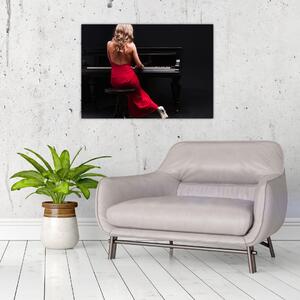 Slika ženske, ki igra klavir (70x50 cm)