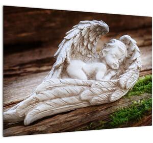 Staklena slika - Speči angel (70x50 cm)