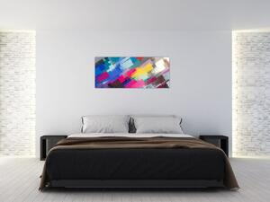 Slika - Barvne poteze s čopičem (120x50 cm)