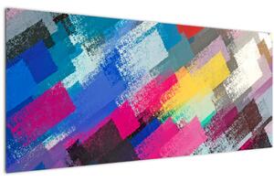 Slika - Barvne poteze s čopičem (120x50 cm)