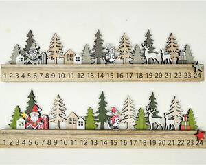Drveni božicni kalendar GREAT CHRISTMAS - više boja