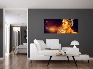 Slika - Zlata kraljica (120x50 cm)