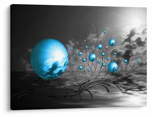 Slika svijetlo plavih kugli (70x50 cm)