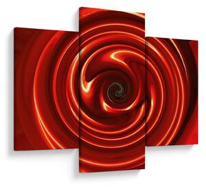 Apstraktna slika - crvena spirala (90x60 cm)
