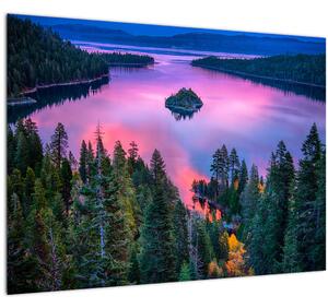 Staklena slika - jezero Tahoe, Sierra Nevada, Kalifornija, ZDA (70x50 cm)