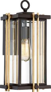 Quoizel - Vanjska zidna svjetiljka GOLDENROD 1xE27/100W/230V IP44 crna/zlatna