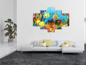 Slika - Barvit koralni greben (150x105 cm)