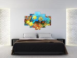 Slika - Barvit koralni greben (150x105 cm)