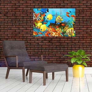 Slika - Barvit koralni greben (90x60 cm)
