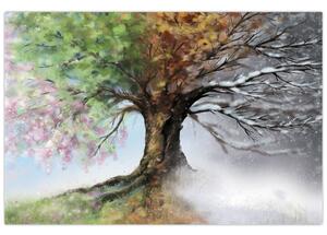 Slika - Drevo štirih letnih časov (90x60 cm)