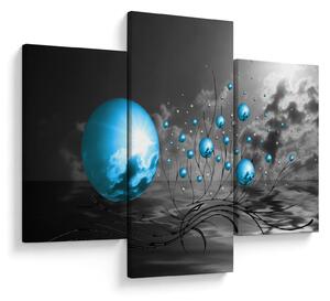 Slika svijetlo plavih kugli (90x60 cm)