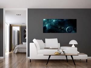 Slika - Življenje v vesolju (120x50 cm)