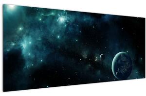 Slika - Življenje v vesolju (120x50 cm)