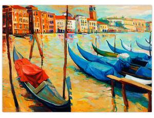 Slika - Pristanišče v Benetkah (70x50 cm)