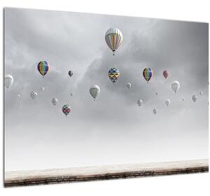Slika - Baloni nad opečno steno (70x50 cm)