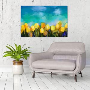 Slika rumenih tulipanov (90x60 cm)