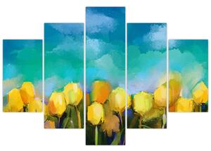 Slika rumenih tulipanov (150x105 cm)