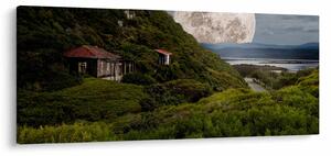 Slika krajolika s mjesecom (120x50 cm)