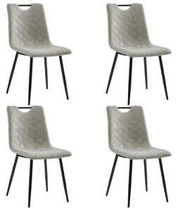 VidaXL Blagovaonske stolice od umjetne kože 4 kom svjetlosive