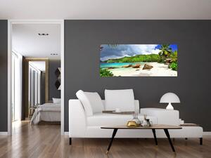 Slika - Sejšeli, plaža Takamaka (120x50 cm)