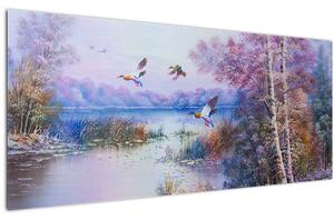 Slika - Jesen prihaja, oljna slika (120x50 cm)