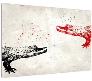 Slika - Krokodili (90x60 cm)