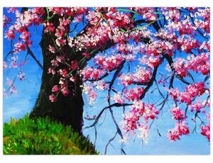 Podoba naslikanega češnjevega cveta (70x50 cm)