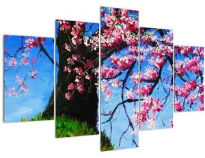 Podoba naslikanega češnjevega cveta (150x105 cm)