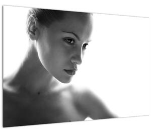 Slika - Črno-beli portret ženske (90x60 cm)