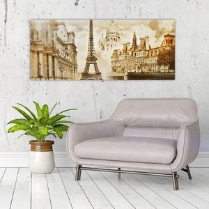Slika - Pariški spomeniki (120x50 cm)