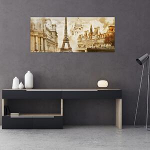 Slika - Pariški spomeniki (120x50 cm)