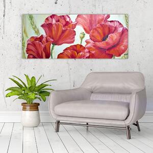 Slika - Cvetovi maka (120x50 cm)