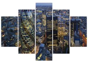 Slika - Večerna panorama Londona (150x105 cm)