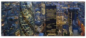 Slika - Večerna panorama Londona (120x50 cm)